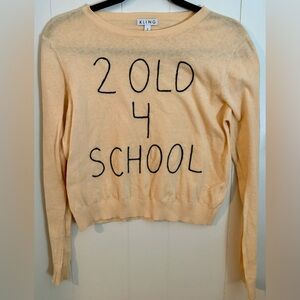 Kling Cream Sweater 2 Old 4 School Stitching Size 2